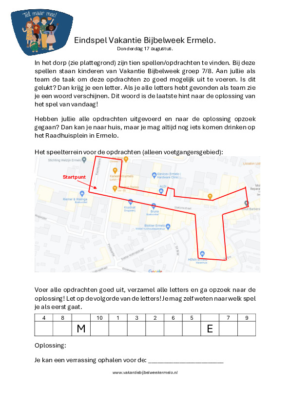 Stationsstraat spel VBW donderdag