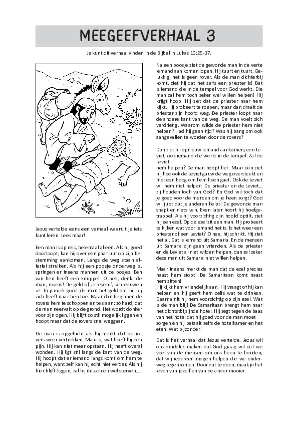 VBW24 - Meegeefverhaal dag 3 Barmhartige Samaritaan