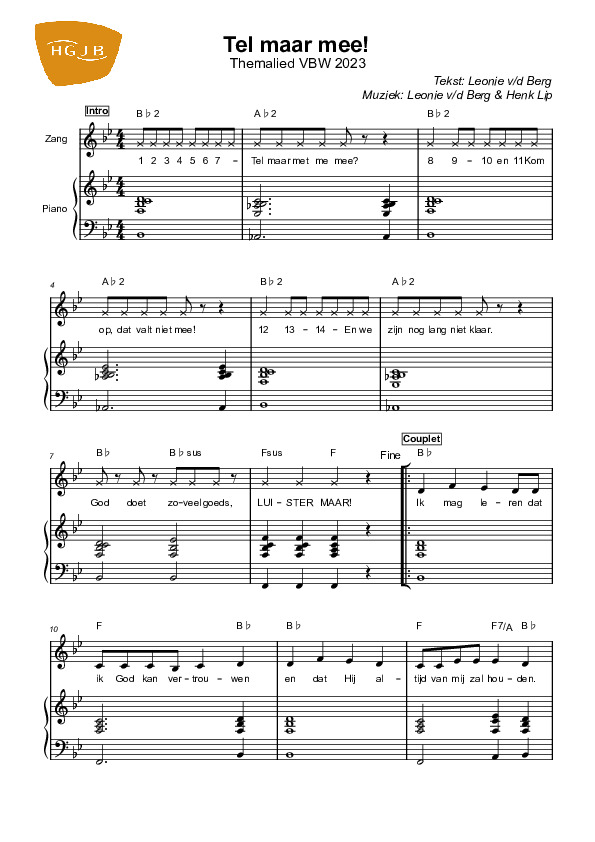 Tel maar mee Themalied - Pianobegeleiding Tel maar mee Themalied - Pianobegeleiding