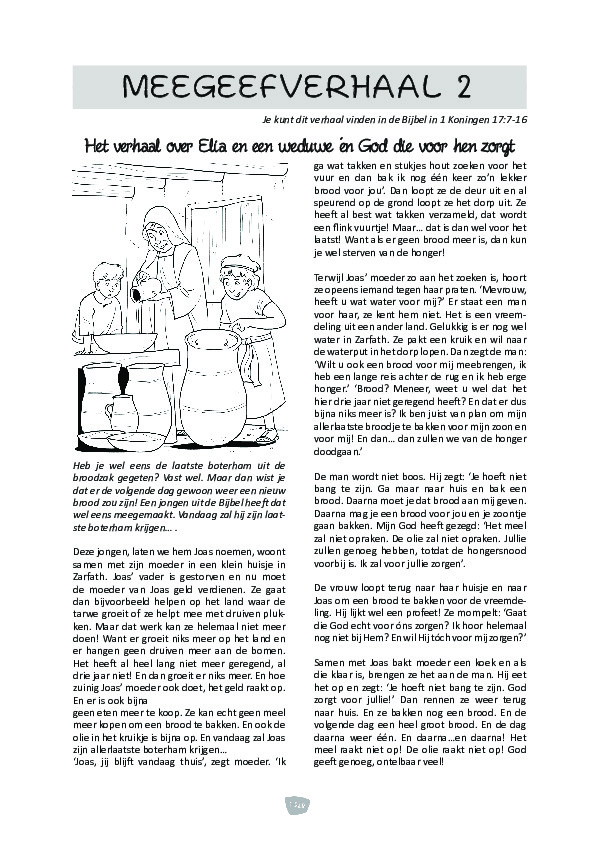 Meegeefverhaal dag 2 Meegeefverhaal dag 2