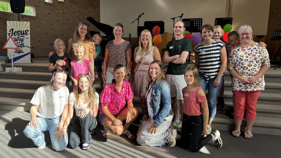 <p>Vrijwilligers op de foto</p>